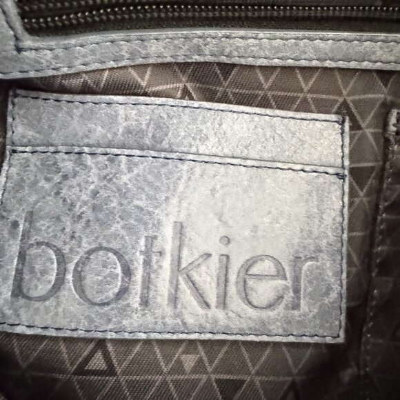 Botkier Warren Leather Backpack Blue Drawstring Zipper Straps - Picture 8 of 13